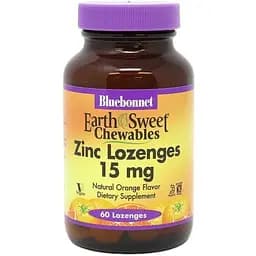 Вітаміни та мінерали Bluebonnet Nutrition Zinc, 60 жувальних таблеток апельсин