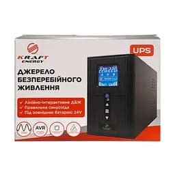 Джерело безперебійного живлення Kraft KRF-PSW1000VA/800W(LCD)24V UPS під зовнішній акумулятор (42-00061) - мініатюра 5