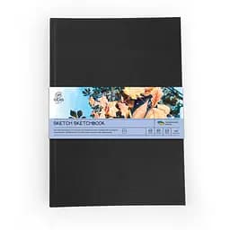 Скетчбук для скетчінга А4 48 аркушів (130 г/м2), білий папір, чорна обкладинка, 99IDEA9-SBSP4BL