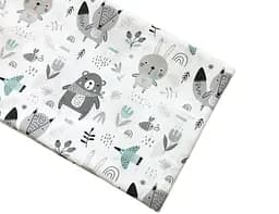 Хлопковая пеленка Moontime 100х80см "Зайчики мятные"