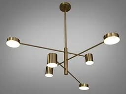 Сучасна новинка, світлодіодна люстра в кабінет, 30 Вт, бронзова люстра