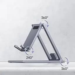 Підставка для планшета смартфона HAGiBiS Desk Pad Holder ZZ3 Silver - мініатюра 3
