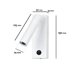 Бра настінне LED Levistella 920V40DSA WH, 3W, 4000K, білий метал, сучасний стиль для дому - мініатюра 2
