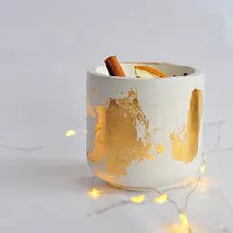 Ароматична свічка ручної роботи із соєвого воску «Mulled wine» Spokiy SP2393, 130 г у гіпсовому кашпо - мініатюра 7