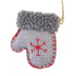 Підвіска ялинкова Yes! Fun Рукавичка зі сніжинкою 9х8 см сіра (973474)