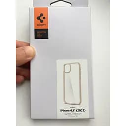 Протиударний прозорий чохол Spigen Ultra Hybrid  для iPhone 15 Mute Beige ACS06800 - мініатюра 10