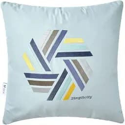 Подушка декоративна Ideia Rain з вишивкою м'ятний 50х50 см (8-32196)