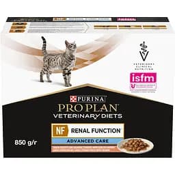 Набір вологого корму для котів Purina Pro Plan Veterinary Diets NF Renal Function Advanced Care з лососем 850 г (10 шт. x 85 г) (12278452) - мініатюра 2