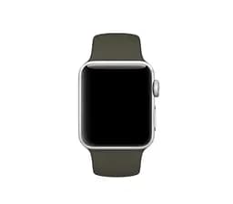 Силіконовий ремінець Watchbands для Apple Watch 42mm Розмір ML оливковий (WB101DEEPOLIVER) - мініатюра 2