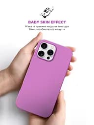 Силиконовый чехол для Apple iPhone 16 Pro Max, ICON2 Case, фиолетовый, противоударный, панель, защита всего корпуса, матовая поверхность Soft Touch, выступает над дисплеем, совместим с защитными стеклами и пленками, с микрофиброй, ArmorStandart (ARM79642) - мініатюра 8