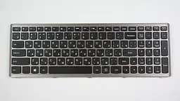 Клавіатура для ноутбука LENOVO (IdeaPad: U510, Z710) rus, чорна, срібна рамка - мініатюра 2