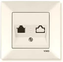 Розетка комп'ютерна VIKO Meridian Кремова (90970232-WH)