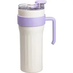 Термокружка Big Mac 1,2 л с трубочкой и двойным открыванием, белый Yiwu HP-14-24W