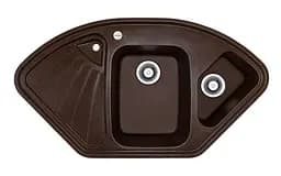 Кухонная мойка Adamant CONSENSUS mokko 1045x575x190 мм, угловая с крылом 104,5 см