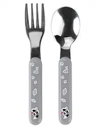 Ложка і вилка BabyOno, сірий (1065)