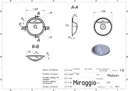 Умивальник Miraggio Madison mirasoft 0001099, Білий матовий - мініатюра 5