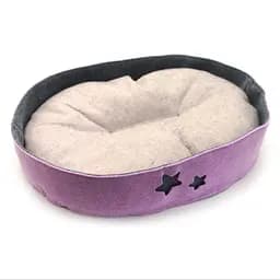 Лежак для котів та собак Zoo-hunt із фетру Зірочка рожевий №3 40х50х11 см