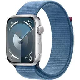 Смарт-часы Apple Watch Series 9 GPS Silver Aluminum Case with Winter Blue Sport Loop 41 мм (MR923)