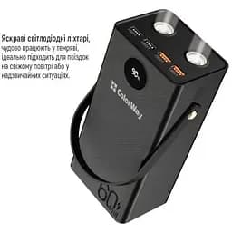 Зовнішній акумулятор ColorWay 65 Вт 4xUSB 60000 mAh чорний CW-PB600LPA5BK-PDD - мініатюра 6