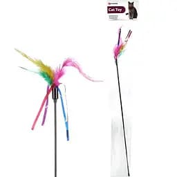 Flamingo Teaser Feathers фламинго игрушка для кошек дразнилка с цветными перьями 48см 48 см