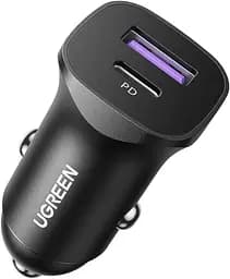 Автомобильное зарядное устройство Ugreen 30W PD Quick Charge 3.0 Black (CD130)