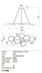 Підвісний світильник Redo CRONOS SU LED 65W 3000K BRASS L1030 (4.1.2) 01-2546 - мініатюра 3