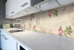 Кухонний фартух Спогад ПВХ наклейка вантажу троянди вежа колізій Бежевий 60х200 см Happy Pocket Z180855 - мініатюра 6