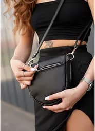 Сумка жіноча Sambag Sofi N чорна 20 х 18 х 5 см (88193001n) - мініатюра 8