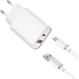 Мережевий зарядний пристрій Wiwu Wi-U002 PD QC charger set with EU plug Type C to Lightning Білий