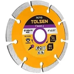 Круг відрізний Tolsen алмазний сегментний 125×22.2х7мм Basic (76713)