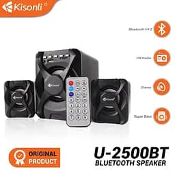 Комп'ютерні колонки 2.1 Kisonli U2500BT, Bluetooth, AUX, 5W+2x3W - мініатюра 3