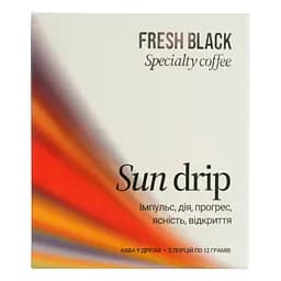 Кава спешелті Fresh Black експерементальної ферментаціі Sun drip set 5 х 12 г