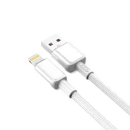 Кабель XO NB249 5A PVC Shiny Colorful Lightning Data Cable білі - мініатюра 5
