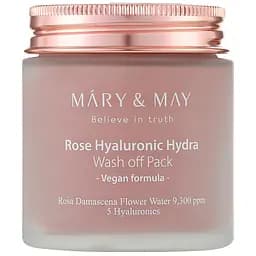 Зволожувальна глиняна маска Mary&May Rose Hyaluronic Hydra Wash off Pack 125 г (BT19972)