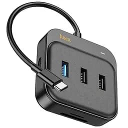 Конвертер хаб Hoco HB38 Easy link 7-in-1 Multiport адаптер (HDTV + SD / TF + Usb3.0 + Usb2.0x2 + PD 100 W) - мініатюра 5