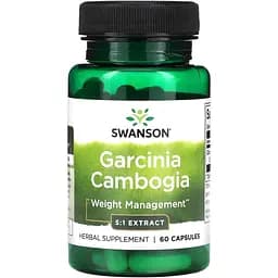 Натуральная добавка Swanson Garcinia Cambogia 5:1 Extract 80 mg 60 капсул