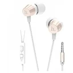 Навушники Hoco EPM02 провідні білі із золотистим