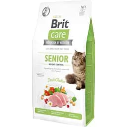 Сухий корм для літніх кішок з надмірною вагою Brit Care Cat GF Senior Weight Control з куркою 7 кг