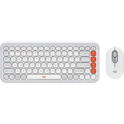 Комплект (клавиатура, мышь) беспроводной Logitech Pop Icon Combo Off White (920-013141)