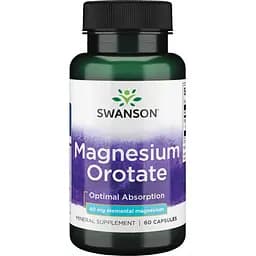 Магній оротат Swanson Magnesium Orotate 40 мг 60 капсул
