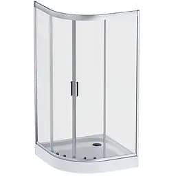 Душевая кабина Am.Pm Gem 100x100 см без поддона хром матовый W90UG-401 -100MT, Универсальная, прозрачная, хром матовый