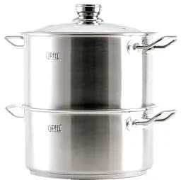Пароварка триярусна Gipfel Messina з капсульним індукційним дном 26х13 см/26х17 см 6 л (1307)