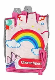 Велоруковицы детские Chdren Sport с короткими пальцами M розово-серый (G0001591)