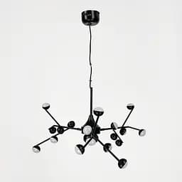 Люстра-молекула в черном цвете на 18 светодиодов Ст. SP 06/18 BK | Line F