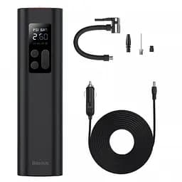 Автомобільний насос Baseus Super Mini Inflator Pump (CRCQ000001) Black - мініатюра 4