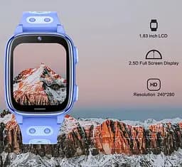 Смарт годинник дитячий Lemfo D57 з GPS трекером, 4G SIM-картою, відеодзвінками, прослуховуванням, геозоною та кнопкою SOS Синій - мініатюра 11