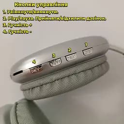 Бездротові навушники P9 5.0 AUX MP3 з підтримкою карти пам'яті Silver (18575) - мініатюра 3