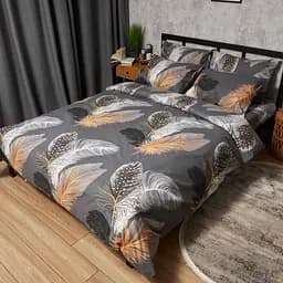 Комплект постельного белья Moon&Star Бязь Gold Люкс Mystic Feathers Двуспальные 175х210 наволочки 2х70х70