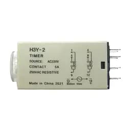 Реле часу, таймер H3Y-2 / 0-5с / 220В / 5А / на DIN-рейку