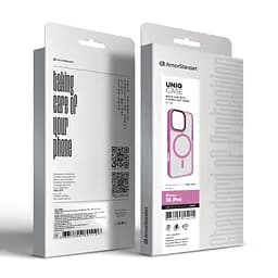Чехол для Apple iPhone 16 Pro, Uniq MagCase, розовый, противоударный, панель-накладка с MagSafe, ударопрочный TPU+PC, с магнитом MagSafe, поддержка полноценной беспроводной зарядки, ArmorStandart (ARM79509) - мініатюра 6